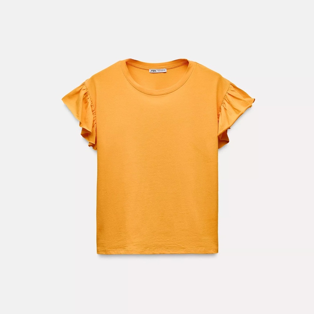 Zara - RUFFLED COTTON TOP